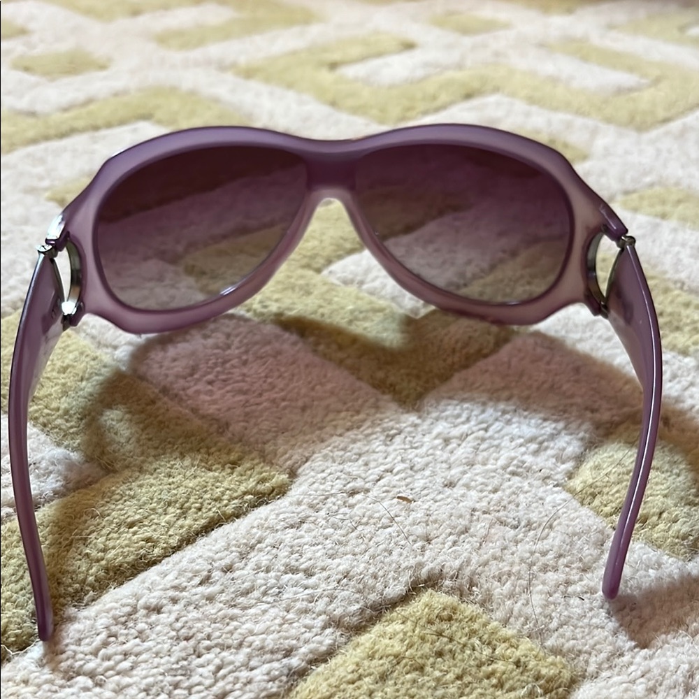 Vintage Gucci Cyclamen Wrap Shield Sunglasses Women's - Purple Polarized Lens - Picture 4 of 6